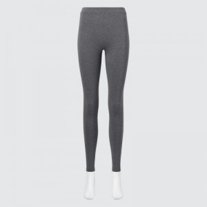 Grey Uniqlo HEATTECH Cotton Extra Warm Women Leggings | 5825995