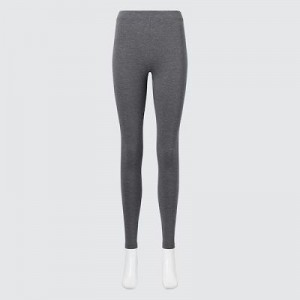 Grey Uniqlo HEATTECH Cotton Women Leggings | 7037686
