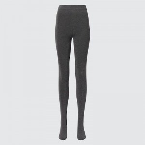 Grey Uniqlo HEATTECH Extra Warm Pile-Lined Women Tight | 6479476