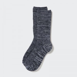 Grey Uniqlo HEATTECH Loose Ribbed Women Socks | 9206544