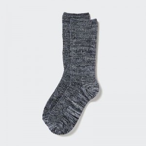 Grey Uniqlo HEATTECH Loose Ribbed Women Socks | 7024598