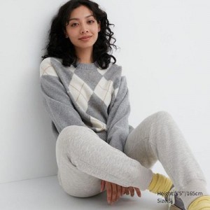 Grey Uniqlo HEATTECH Pile Lined Sweat Women Pants | 8708753