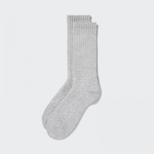 Grey Uniqlo HEATTECH Pile Men Socks | 3422775