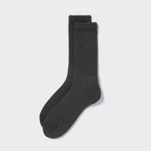 Grey Uniqlo HEATTECH Pile Men Socks | 9982437