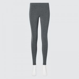 Grey Uniqlo HEATTECH Ultra Warm Women Leggings | 9285343