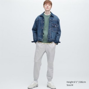 Grey Uniqlo Joggers Men Pants | 6414830