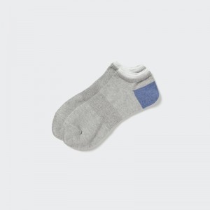 Grey Uniqlo Layered Short Men Socks | 5554461