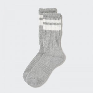 Grey Uniqlo Pile Lined Men Socks | 4848253