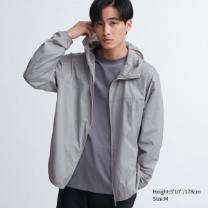 Grey Uniqlo Pocketable Uv Protection 3d Cut Men Parka | 4038131