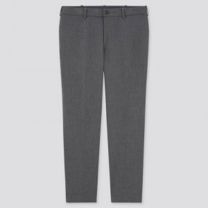 Grey Uniqlo Smart Comfort Ankle Length Men Pants | 6443574