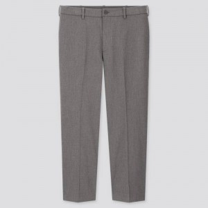 Grey Uniqlo Smart Comfort Ankle Length Men Pants | 8612163
