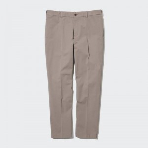 Grey Uniqlo Smart Cotton Ankle Length Men Pants | 2891511