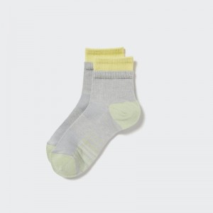 Grey Uniqlo Sports Layered Half Men Socks | 8521215