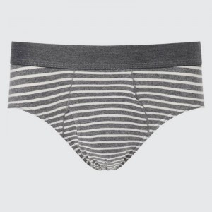 Grey Uniqlo Striped Men Underwear | 193877
