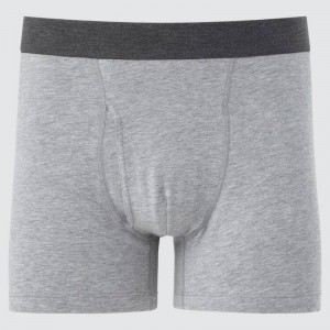 Grey Uniqlo Supima Cotton Boxers Men Underwear | 2307580