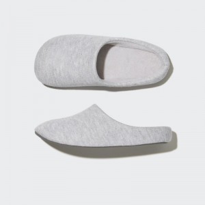 Grey Uniqlo Sweat Jersey Women Slippers | 4238061