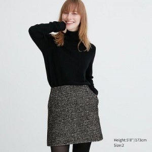 Grey Uniqlo Tweed Mini Women Skirts | 7532165