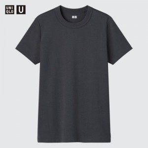 Grey Uniqlo U Crew Neck Short-sleeve Women T Shirts | 7222794