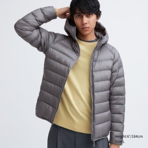 Grey Uniqlo Ultra Light Down 3d Cut Men Parka | 9741620