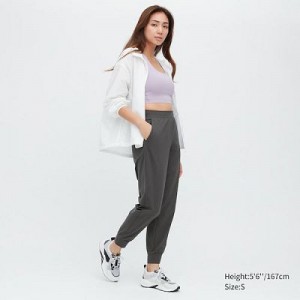 Grey Uniqlo Ultra Stretch AIRism Women Joggers | 836152