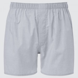Grey Uniqlo Woven Broadcloth Boxer Men Underwear | 8889584