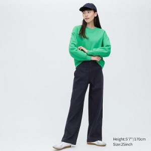 Navy Uniqlo Baker Women Pants | 8607779
