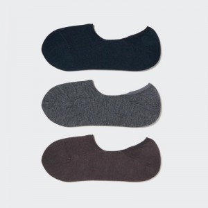 Navy Uniqlo Footsies (3 Pairs) Women Socks | 8708991