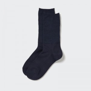 Navy Uniqlo HEATTECH 2-Way Women Socks | 1867297