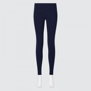 Navy Uniqlo HEATTECH Ultra Warm Women Leggings | 9885536