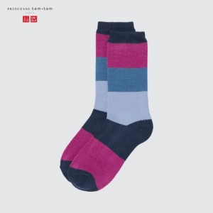 Navy Uniqlo HEATTECH Women Socks | 1076344