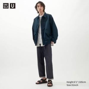 Navy Uniqlo Selvedge Regular Fit Men Jeans | 9298098
