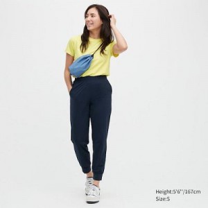 Navy Uniqlo Ultra Stretch AIRism Women Joggers | 5322252