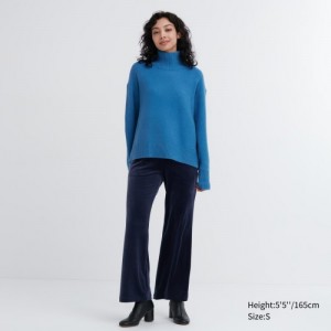 Navy Uniqlo Ultra Stretch Smooth Lounge Women Pants | 1050334