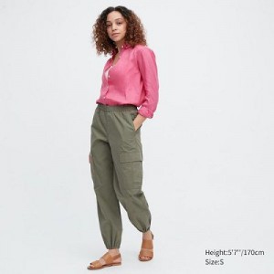 Olive Uniqlo Easy Cargo Women Pants | 6339990