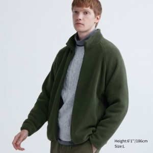 Olive Uniqlo Full-Zip Women Fleece | 9288269