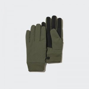 Olive Uniqlo Heattech Lined Function Women Gloves | 5267677