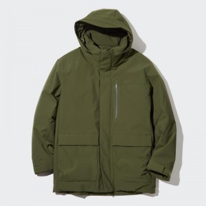 Olive Uniqlo Hybrid Down Men Parka | 7825137