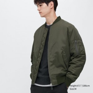 Olive Uniqlo Ma-1 Men Jackets | 5131456