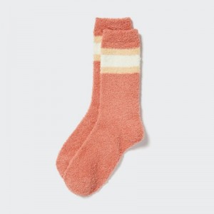 Orange Uniqlo HEATTECH Soft Fluffy Women Socks | 4840094