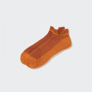 Orange Uniqlo Sports Pile Short Men Socks | 1352684