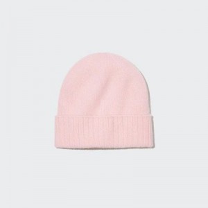 Pink Uniqlo Cashmere Knitted Women Beanie | 351632