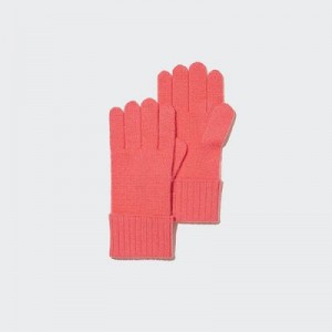 Pink Uniqlo Cashmere Knitted Women Gloves | 3916616