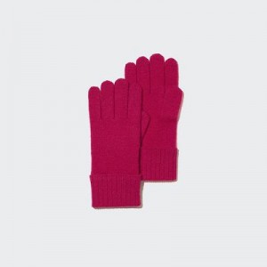 Pink Uniqlo Cashmere Knitted Women Gloves | 381337