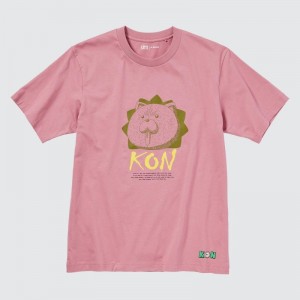Pink Uniqlo Ut Archive Ut Bleach Short-sleeve Graphic Men T Shirts | 4829219