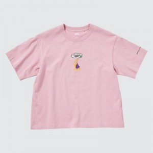 Purple Uniqlo Magic For All Favorites UT Short-Sleeve Women T Shirts | 9831945