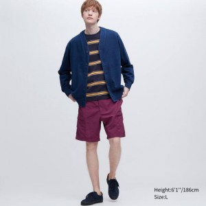Purple Uniqlo Nylon Utility Geared Men Shorts | 9792366