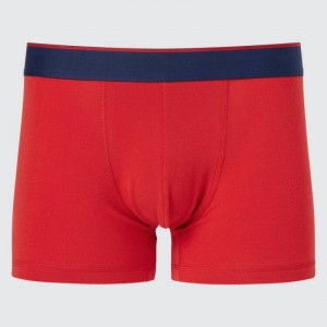 Red Uniqlo Cotton Low Rise Boxer Men Underwear | 9092709