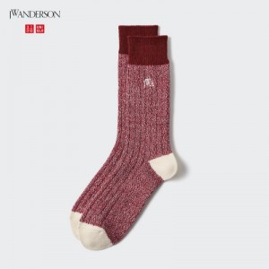 Red Uniqlo HEATTECH Anti-Odor Women Socks | 4673547