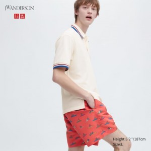 Red Uniqlo Jw Anderson Rowing Print Active Utility Men Shorts | 9632409