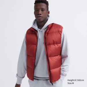 Red Uniqlo Ultra Light Down Men Vest | 8200270
